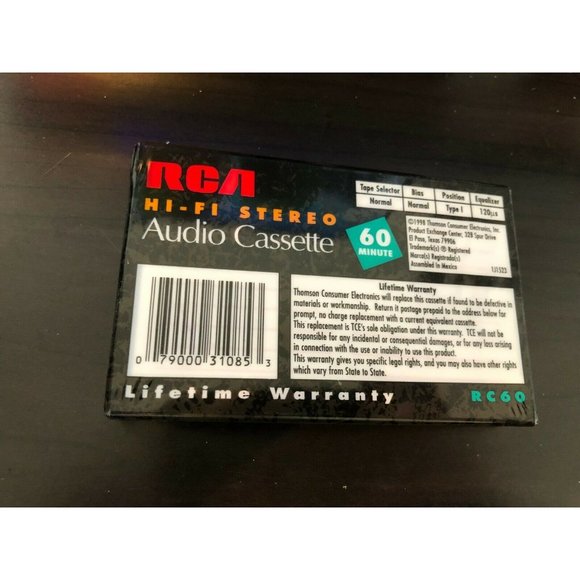 New RCA RC60 Hi-Fi Stereo Blank Audio Cassette Tape Vintage Sealed - Picture 2 of 3